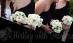bridesmaids with flowers